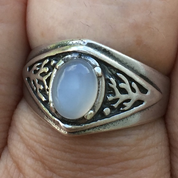 Celtic Tree of Life Ring .925 Sterling Silver w/ Genuine Moonstone gemstone USA - Picture 7 of 8